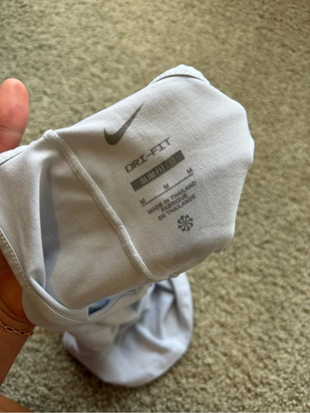 Nike White Double-Strap Athletic Tank